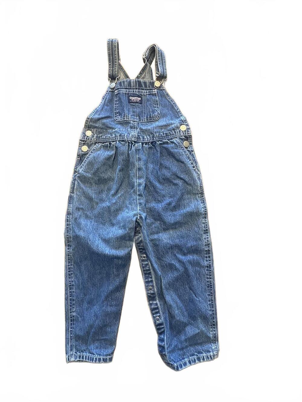 Vintage y2K OshKosh B'gosh Kids Denim Jean Overalls Size 4T Girls
